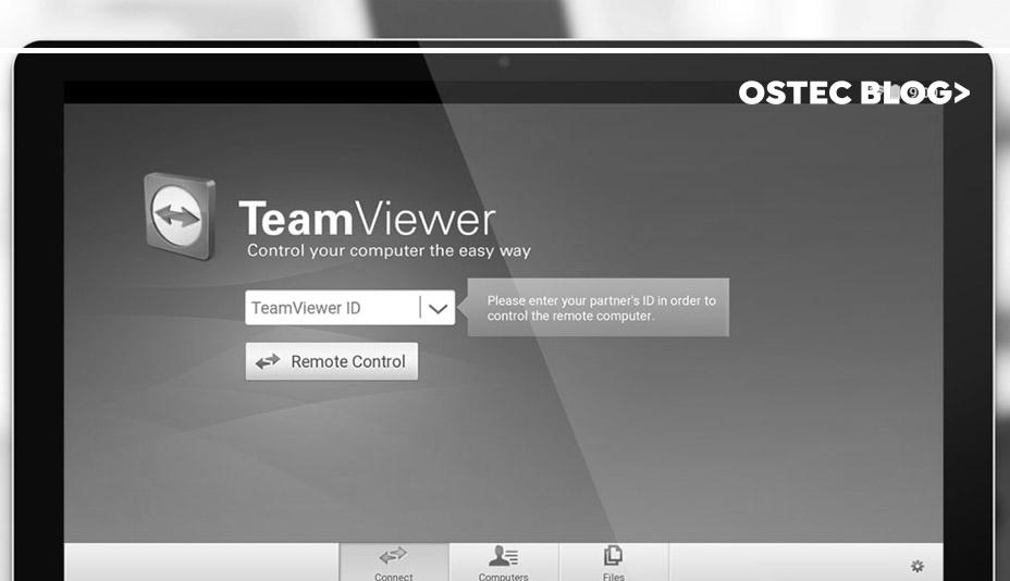 Tela inicial do TeamViewer