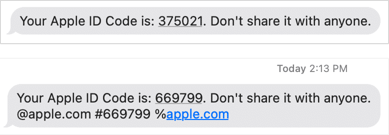 mensagem apple